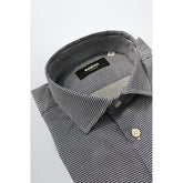Baldinini Trend Blue Cotton Men Shirt
